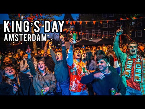 🇳🇱 Kings Day Amsterdam 2023 Night Street Party Koningsdag | Koningsnacht
