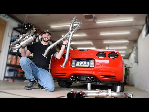 FINALLY put an EXHAUST on the CORVETTE!!!!