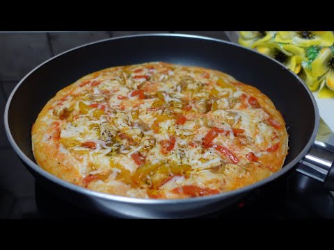 We don't buy PIZZA anymore! Liquid dough, No Knead Pizza - No Oven Needed!🔥