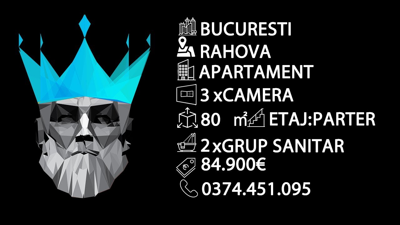 Tur video Piata Rahova | 3 Camere | Parter | 2xBai