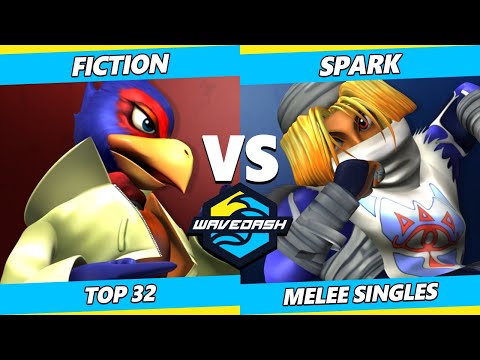 Wavedash 2023 - Fiction (Falco) Vs. Spark (Sheik) Smash Melee - SSBM