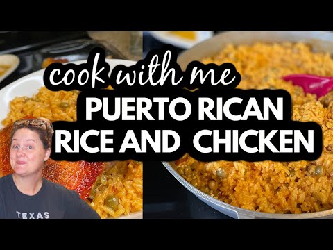 🇵🇷 Baked Puerto Rican Chicken and Authentic Puerto Rican Rice | ❤️Cook with Me
