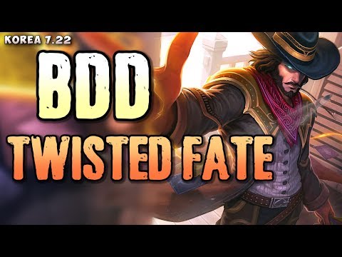 LZ Bdd plays Twisted Fate mid v Taliyah matchup - Korean SoloQ patch 7.22