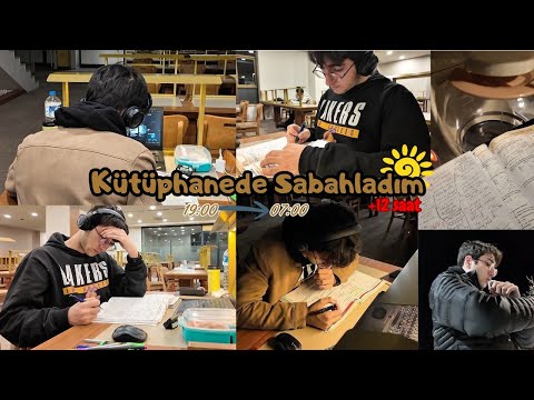 I stayed up all night at the library! ☀️ YKS 2026 Vlog 📚 ~ My Study Diary ~ pilot2026yks 🛬