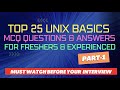 UNIX Basics MCQ | UNIX/LINUX MCQ questions and answers for Freshers & Experienced candidates| Part-1