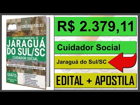Edital Concurso de Jaraguá do Sul SC 2020 - Apostila Para Cuidador Social