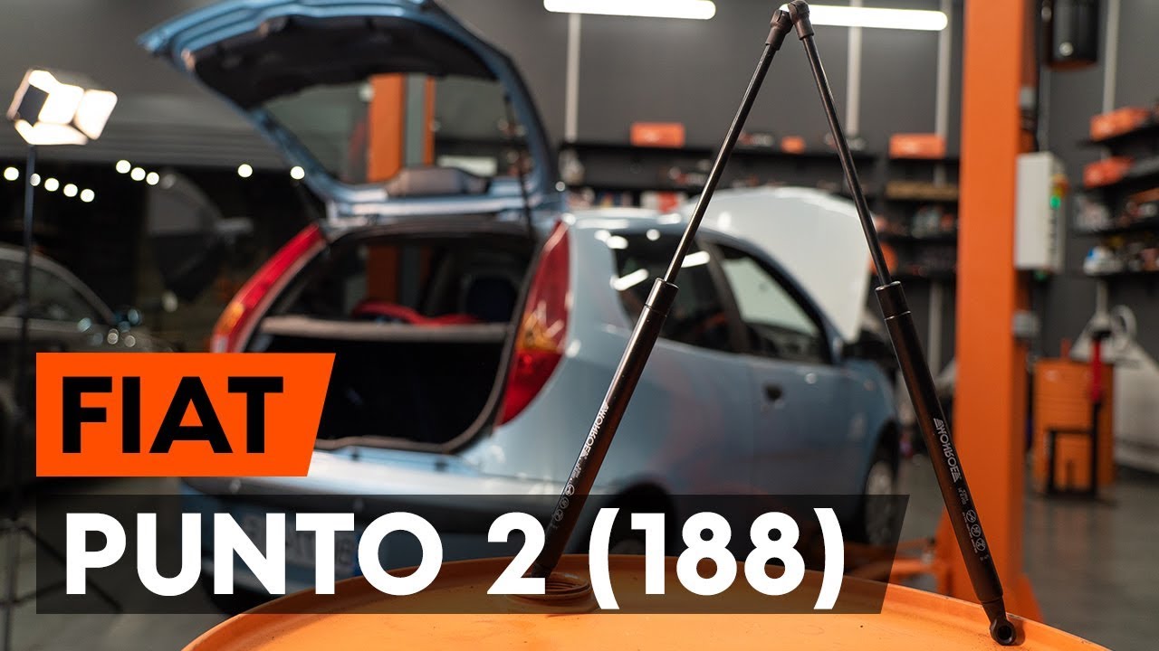 Byta gasfjäder baklucka på Fiat Punto 188 – utbytesguide