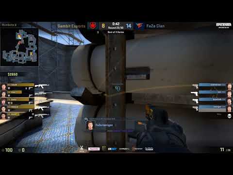 FaZe insane Eco vs Gambit (Inferno EPICENTER 2017 Group A)