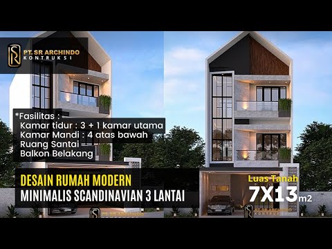 COCOK BANGET‼️ RUMAH MINIMALIS SCANDINAVIAN 3 LANTAI DENGAN UKURAN 7m² x 13m² DI JAKARTA SELAT