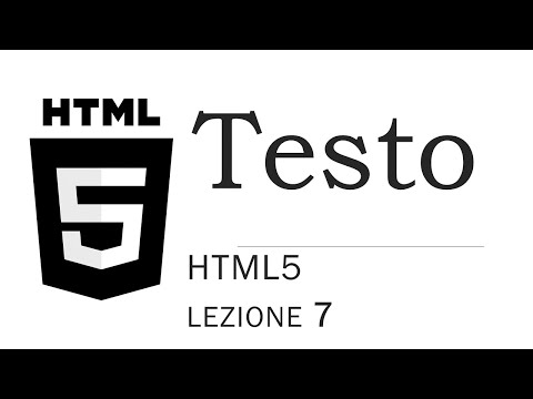 HTML5: Formattazione del testo (Lezione 7) ITA [2021]