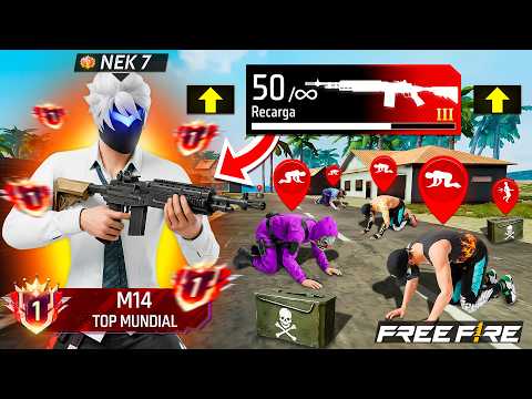 JUGUE SOLAMENTE CON M14 DURANTE TODA LA PARTIDA 😱🔥 FREE FIRE