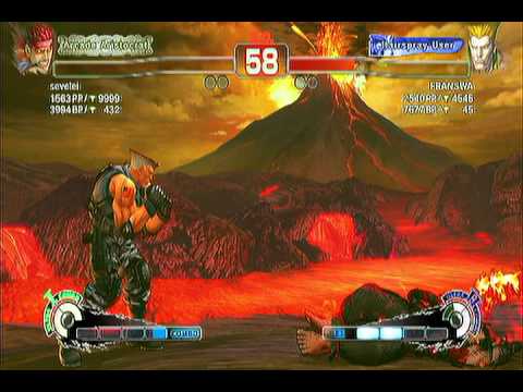 SSF4 AE FRANSWA(Guile) vs SEVELEI(Evil Ryu) Online Ranked Match