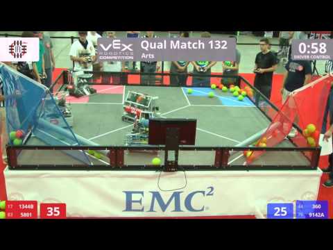 VEX Worlds 2016 - VRC High School - Arts - Qual 132 (1344B 5801) 181 vs 196 (360 9142A)