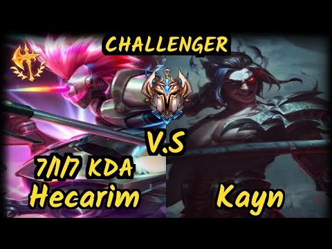 Tarzaned (HECARIM) vs KAYN - 7/1/7 KDA JUNGLE CHALLENGER GAMEPLAY - NA
