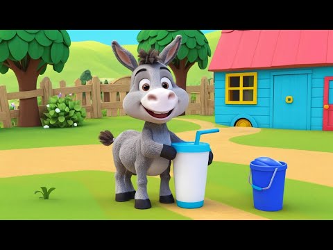 Donkey Dilly Delivers Milk 🐴🥛 | 3D Animated Nursery Rhyme for Kids | Toddler Learning Video