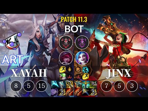 RJ Art Xayah vs Jinx Bot - KR Patch 11.3