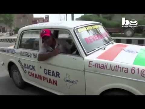 Reverse Driver Indian Man Drives Car Backwards On Busy Highways 1
