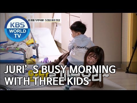 Juri’s busy morning with three kids [Trio’s Childcare Challenge/ENG/2019.10.23]