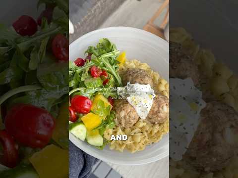Lemony Chicken Meatballs and Creamy Orzo!