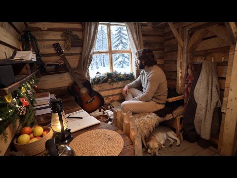 Amazing Life in the Woods. Stone and Wood House Construction
