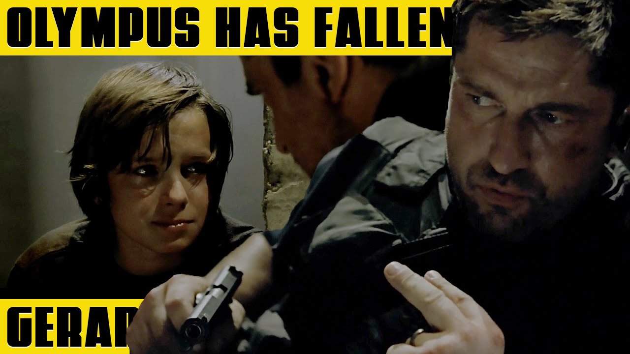 GERARD BUTLER Extracting Sparkplug | OLYMPUS HAS FALLEN (2013)