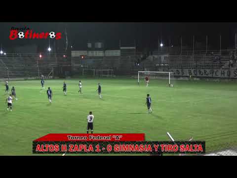 FEDERAL "A", Altos H Zapla 1 vs 0  Gimnasia y Tiro de Salta