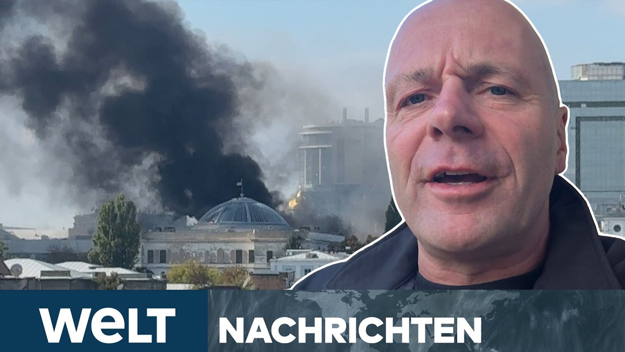 PUTINS KRIEG: Russland feuert Salve von Drohnen auf Kiew! Heftige Treffer in Ukraine I WELT STREAM