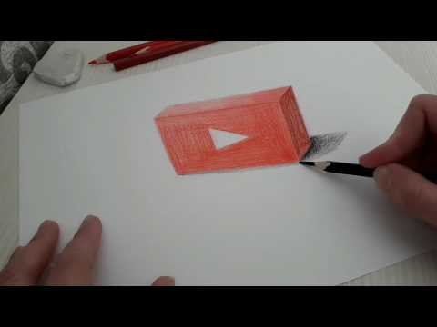 3D рисунок. Кнопка YouTube
