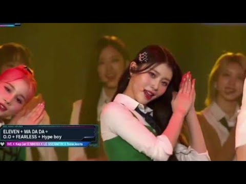 Sakura, Wonyoung, Sullyoon, Xiaoting, Bahiyyih, Danielle 'Eleven' collaboration stage - MAMA 221129