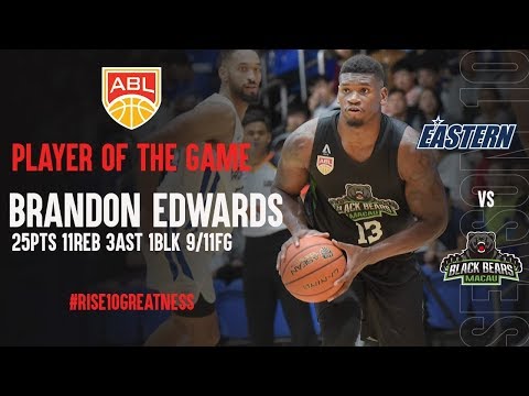 PLAYER OF THE GAME: Brandon Edwards Posts 25 points & 11 rebounds vs  Hong Kong Eastern