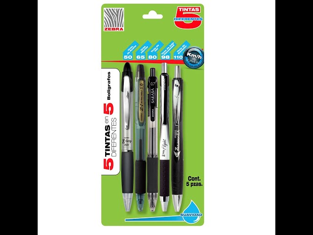 Vídeo relacionado con Zebra Pen Z Grip - Bolígrafos negros con clip de bolsillo, 8 unidades, bolígrafos retráctiles de tinta negra, bolígrafos Biro negros fiables para uso diario, paquete de 8 unidades
