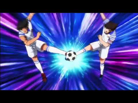 El Tiro Doble de Tsubasa y Hyuga a Muller capitan tsubasa