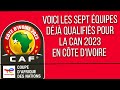 VOICI LES SEPT ( 07 ) ÉQUIPES DÉJÀ QUALIFIÉES POUR LA CAN 2023 EN CÔTE D'IVOIRE