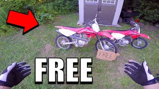 Found Two Free Dirt Bikes