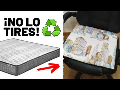 ¿Qué hacer con un colchón viejo? | Acolchado silla gamer ♻️ Diy reciclaje #1 ♻️
