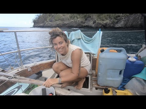 My Engine is Broken  Again Jury Rigging a Fix in a Small Island WindHippieSailing E67