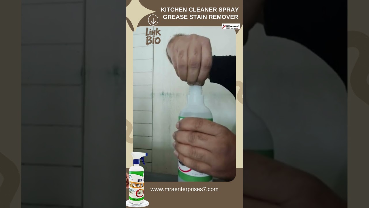 Kitchen Cleaner Spray Instantly Melts Tough Oil & Grease #shorts #virulvideo #trending #kitchenclean