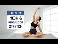 10 Min NECK SHOULDER UPPER BACK STRETCH Yoga Style Release Tension Relax No Repeat
