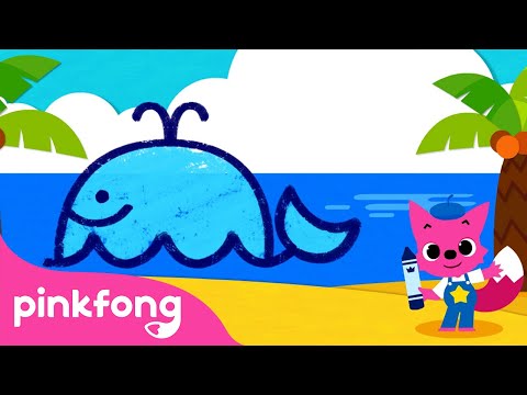 Let's Draw a Whale | How to draw a Whale | Drawing Songs