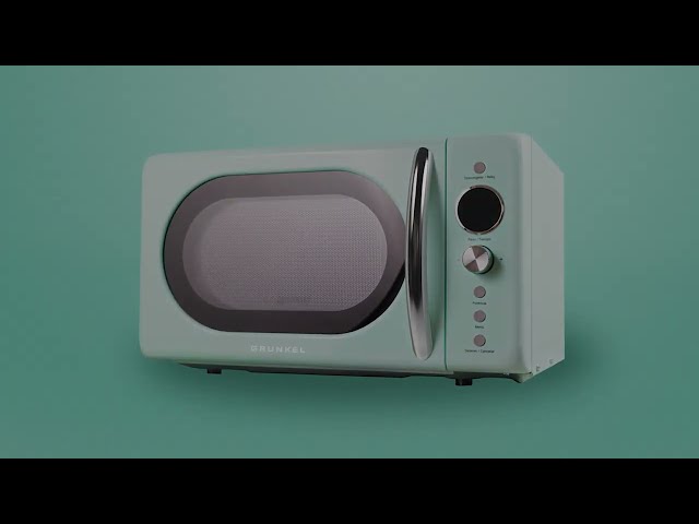 Grunkel MW-20DG Digitale Mikrowelle 20L 700W Vintage Grün video