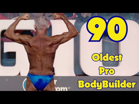 90 Year Old Pro Bodybuilder Posing Routine - Jim Arrington