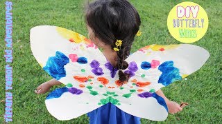 DIY How to make EASY paper Butterfly Wings for KIDS that ACTUALLY STAY UP! 4K GoPro 5