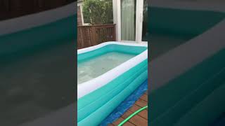How to drain an INTEX inflatable above ground pool.