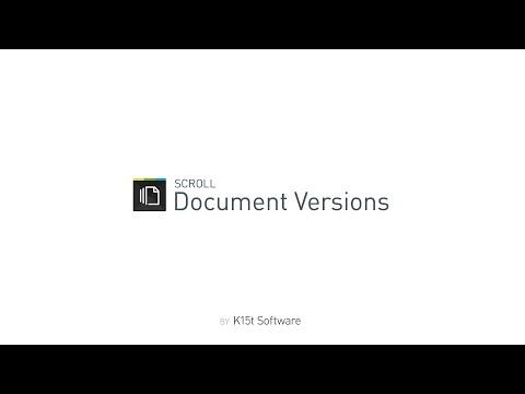 Scroll Document Versions for Confluence – Codegeist 2017 Submission