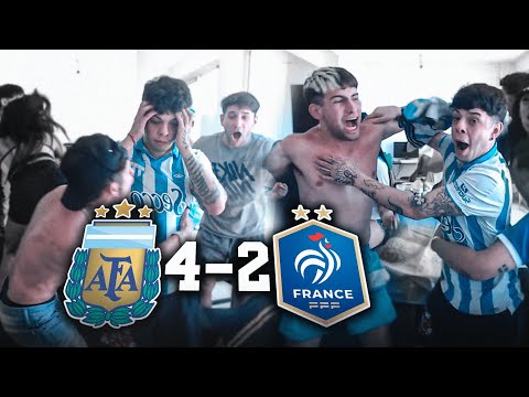 ARGENTINA 3 - FRANCIA 3 (4-2) - Reacción Hinchas Argentinos - Mundial 2022 [RESUBIDO]