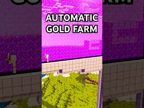 EASIEST AUTOMATIC GOLD FARM 1.21.131 In Minecraft Bedrock! #minecraft #minecraftbuilding #shorts