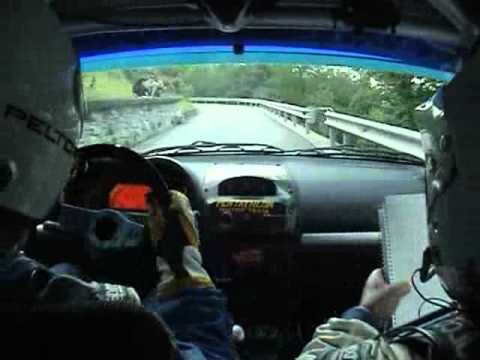 Cameracar crash Rally Valli Ossolane 2011 Faggio-Isabella Clio RS N3 velocissimi fino alla toccata