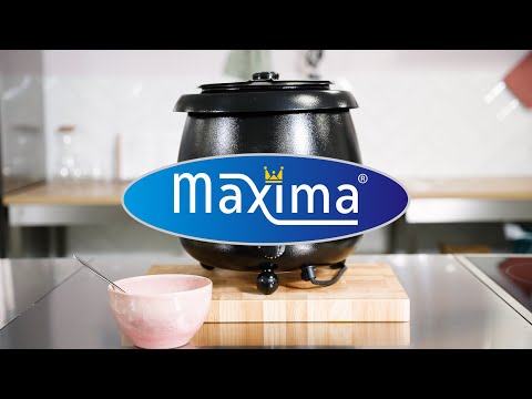 Maxima Gastro Suppenkessel - 10 l - Herausnehmbarer Innentopf - mit Löffelaussparung