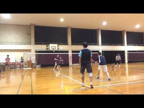 【バドミントンダブルス】ネコ.com おがっち＆しぶやんvsしょーた＆お米さん 2019/9/29 日曜日 高松 香川 社会人