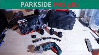 Parkside PAS 4 B2 - 4 in 1 Akkuschrauber - Unboxing + Schneidtest